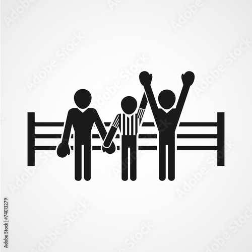 winner of a boxing match icon