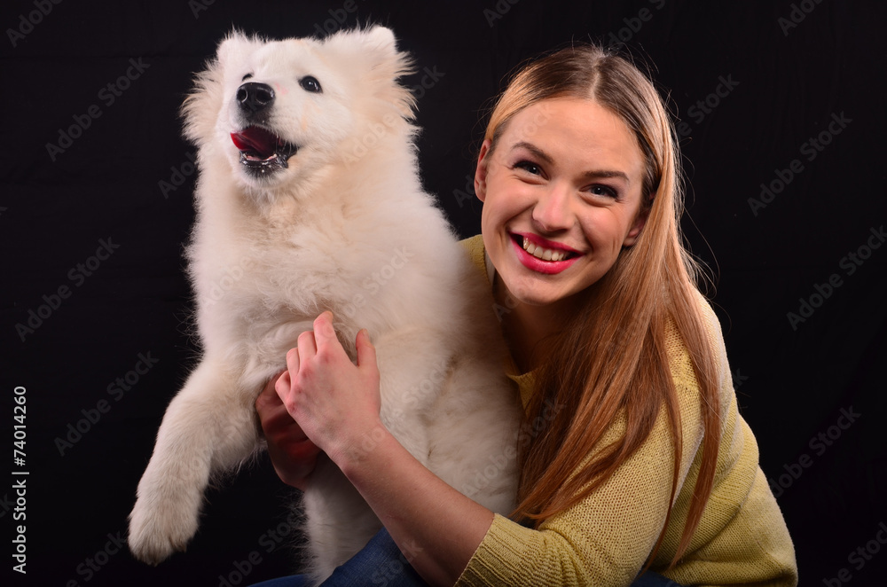 Girl and dog Girl and dog
