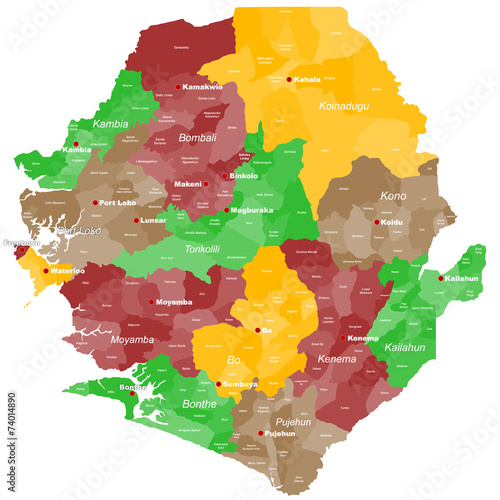 Karte von Sierra Leone photo