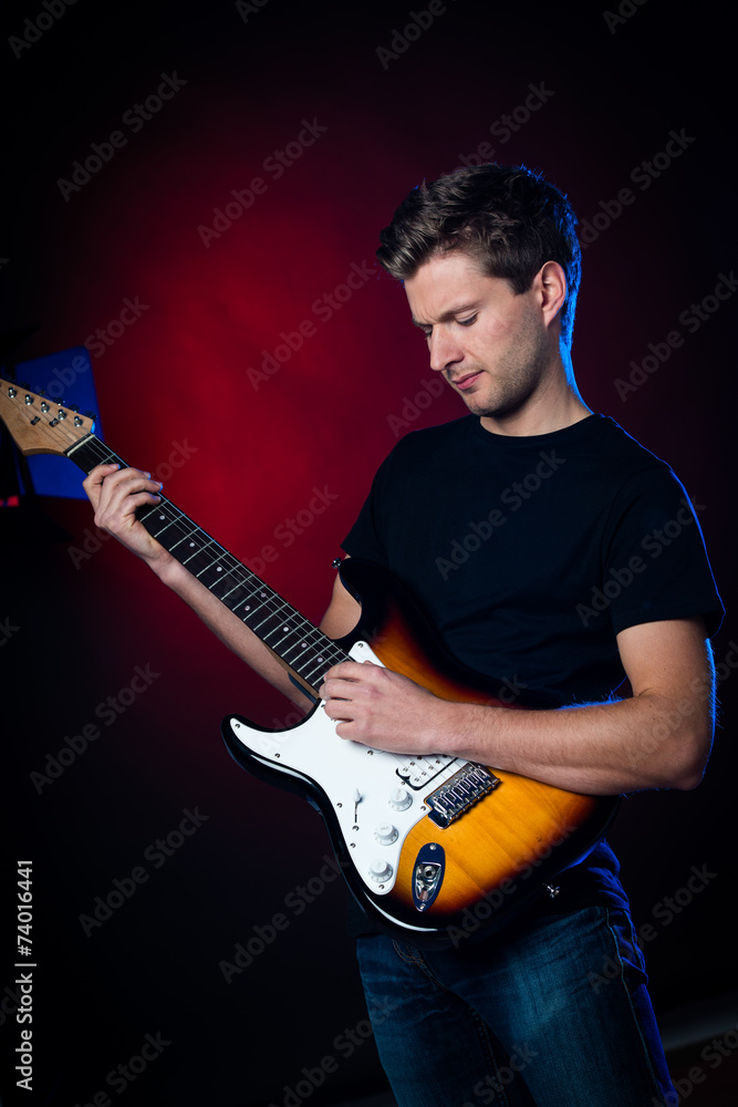 Obraz premium e-gitarre spielen