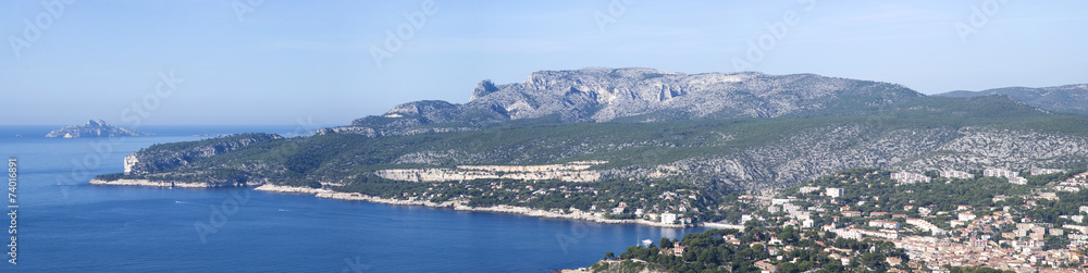 Landscape view of the Calanques National Park, France