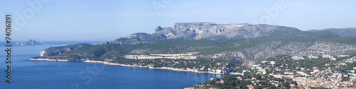Landscape view of the Calanques National Park, France