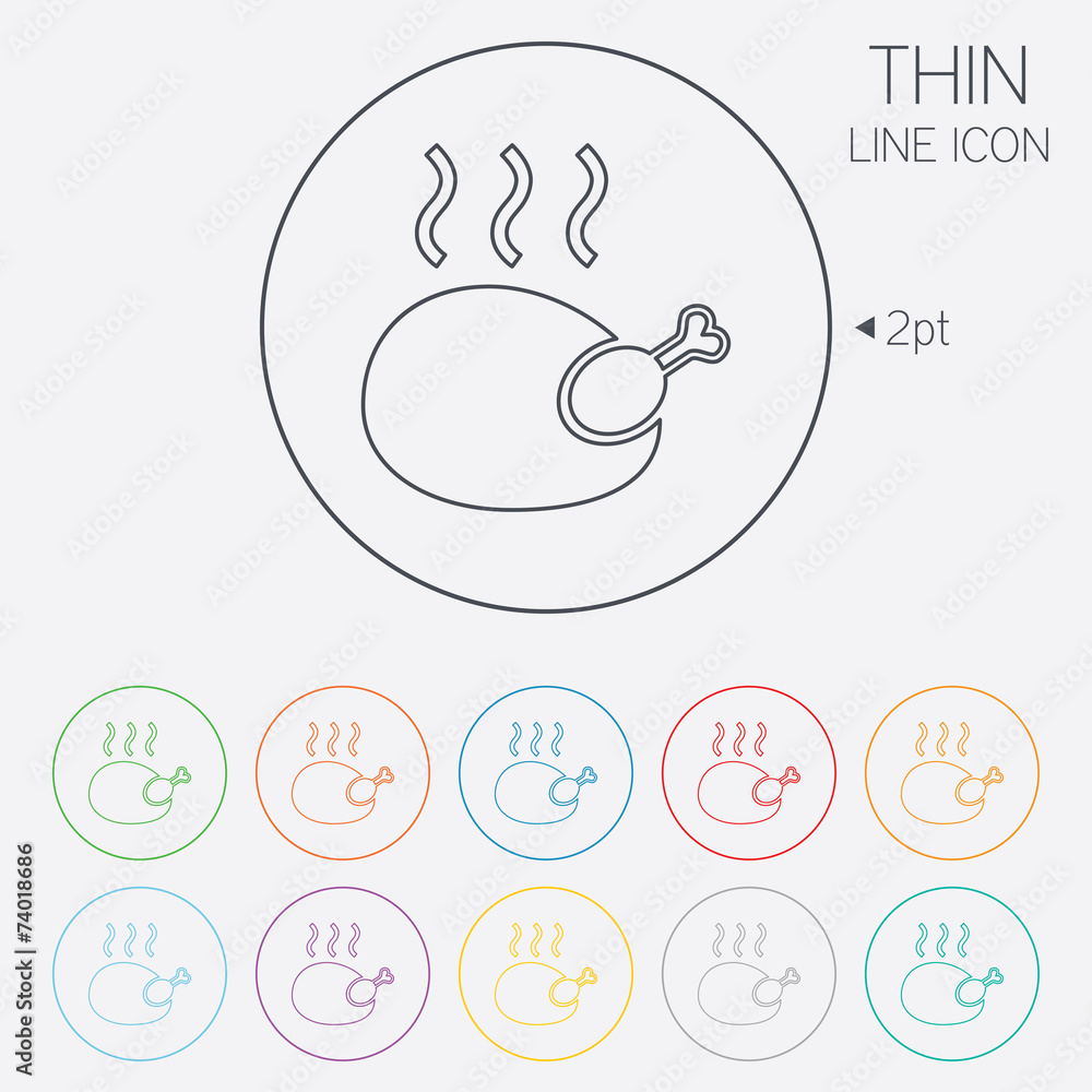 Chicken sign icon. Hen bird meat symbol. Chicken sign icon. Hen bird meat symbol.