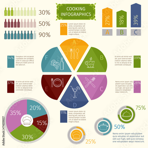 Cooking infographic icons