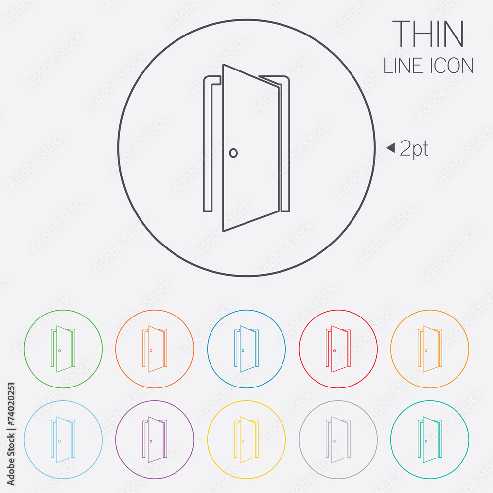 Door sign icon. Enter or exit symbol. Door sign icon. Enter or exit symbol.