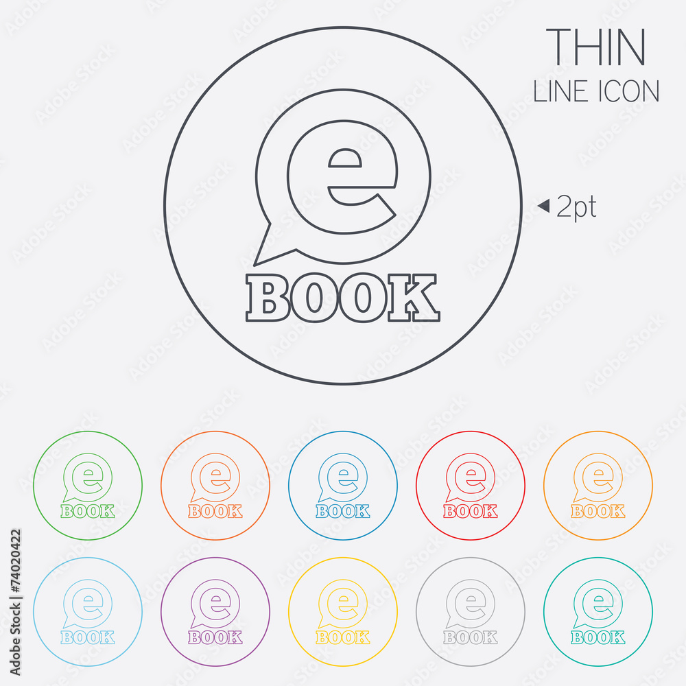 E-Book sign icon. Electronic book symbol. E-Book sign icon. Electronic book symbol.