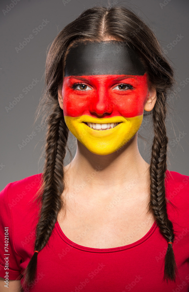 Face art. Flags.