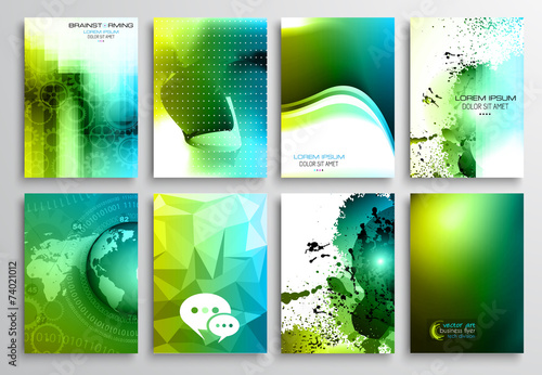 Set of Flyer Design, Web Templates. Brochure Designs