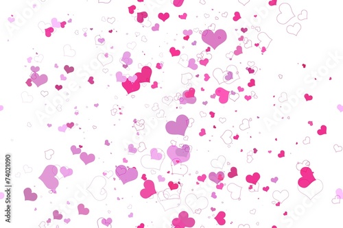 Retro valentine seamless pattern with hearts