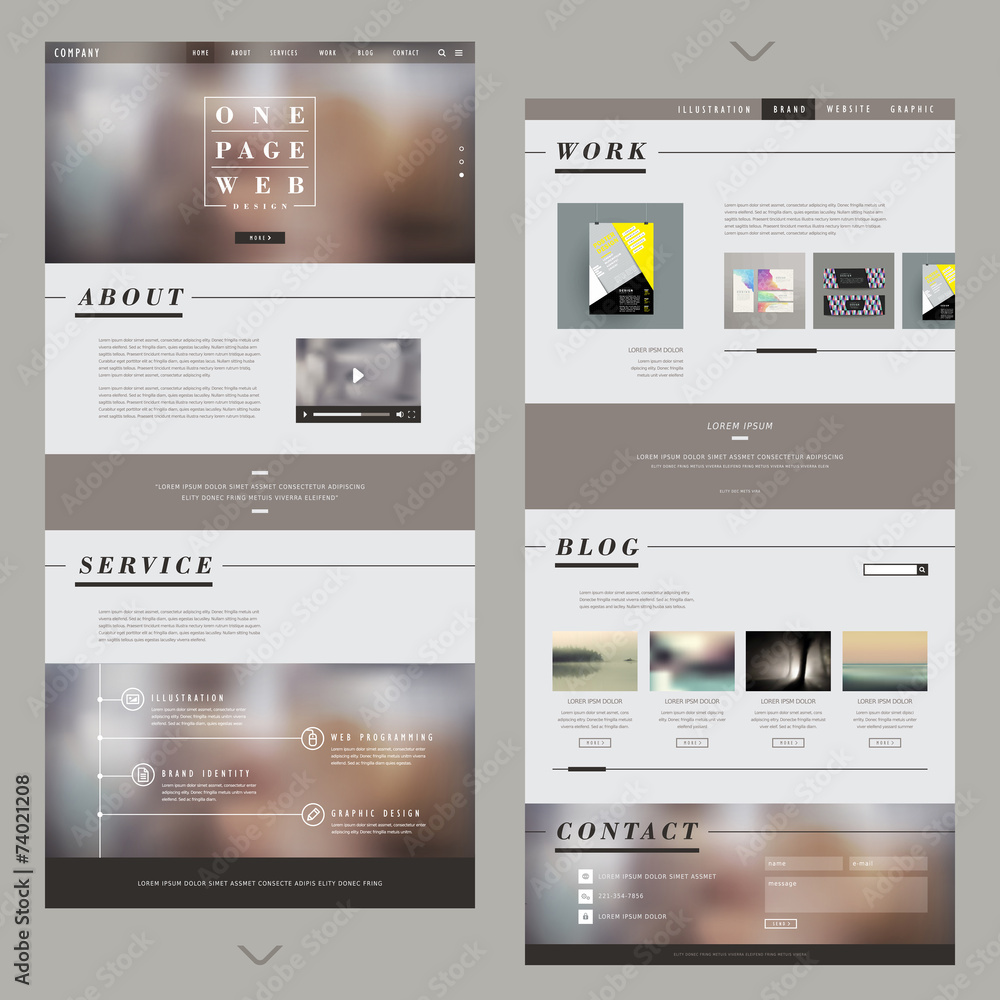 one page website template design one page website template design