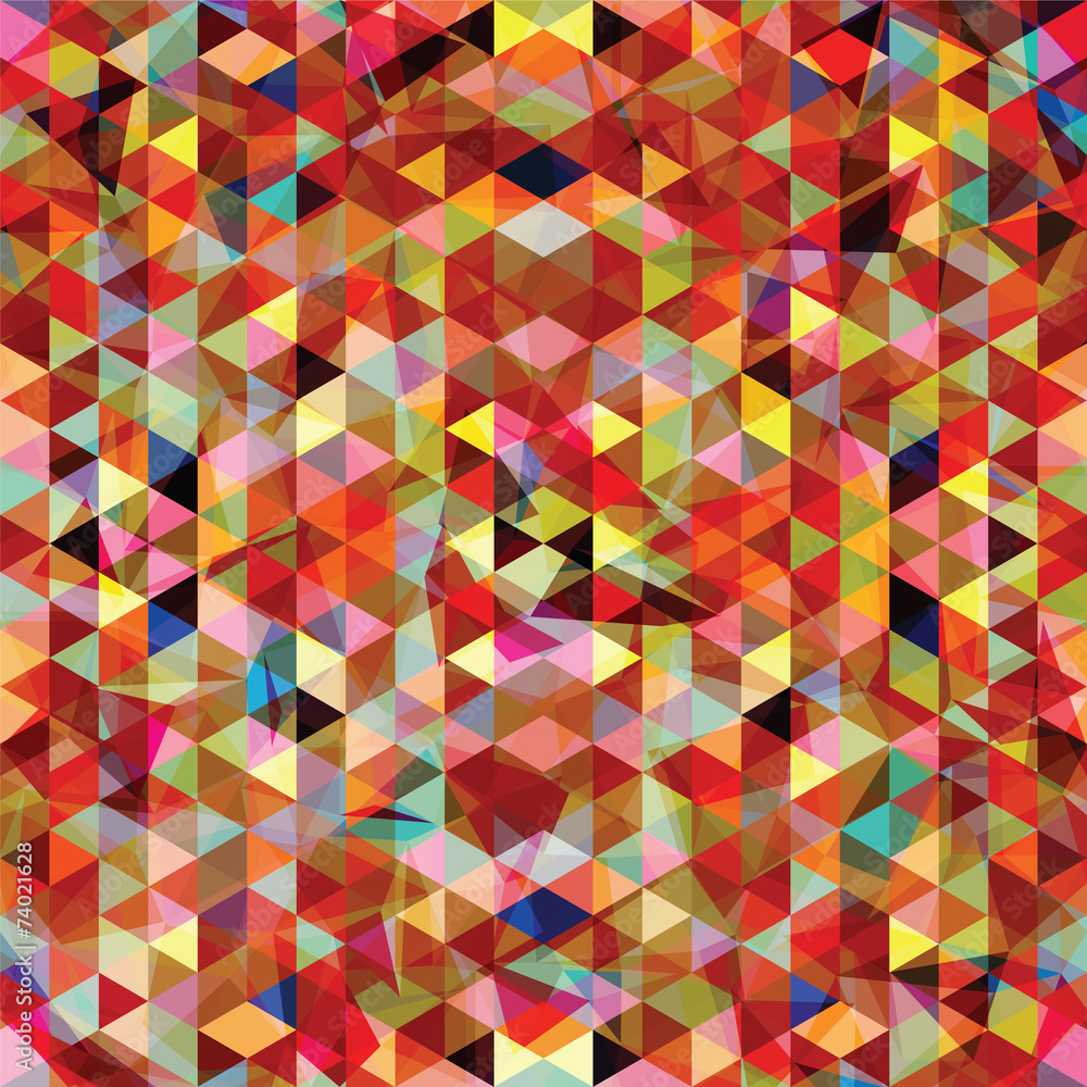 Triangular Mosaic Colorful Background Triangular Mosaic Colorful Background