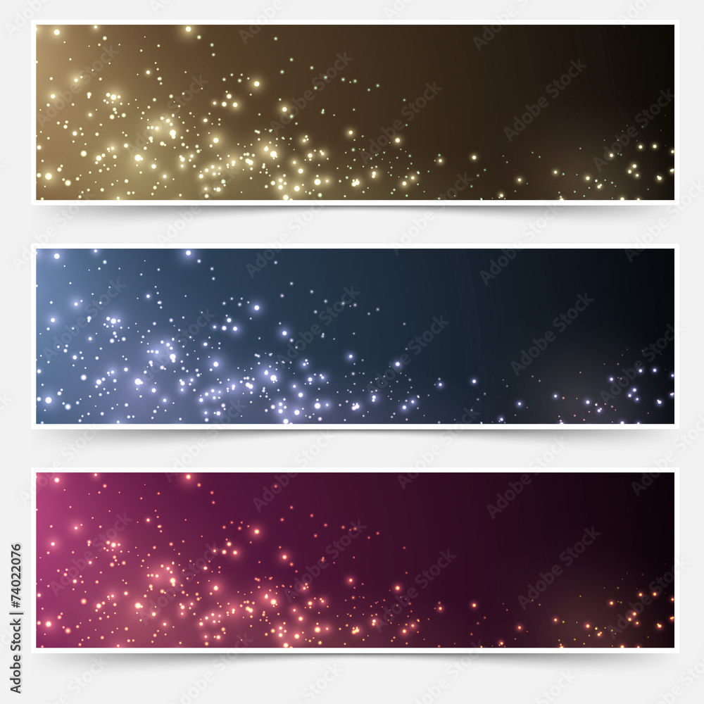 Magic Christmas header footer flyer collection