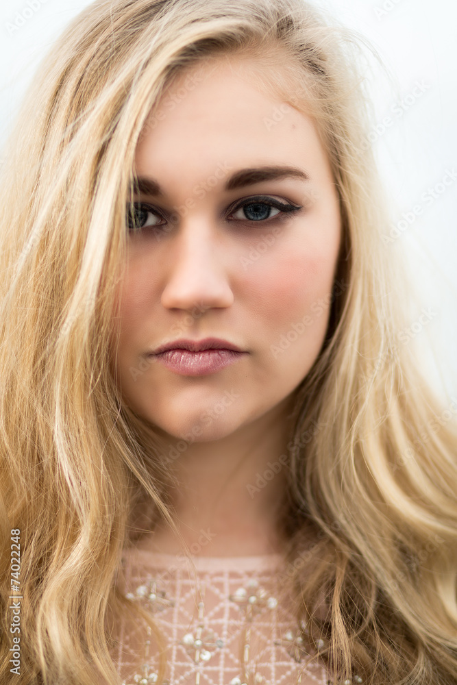 Beautiful Blond Teenage Girl With Blue Eyes Beautiful Blond Teenage Girl With Blue Eyes