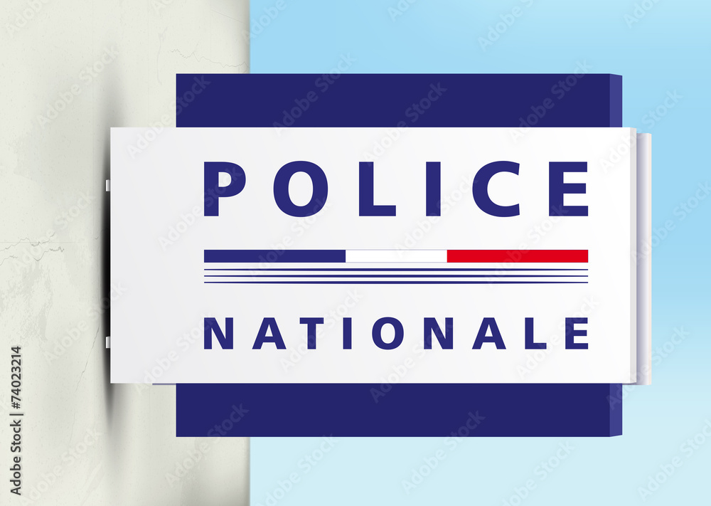 Fototapeta premium Police Nationale - Panneau