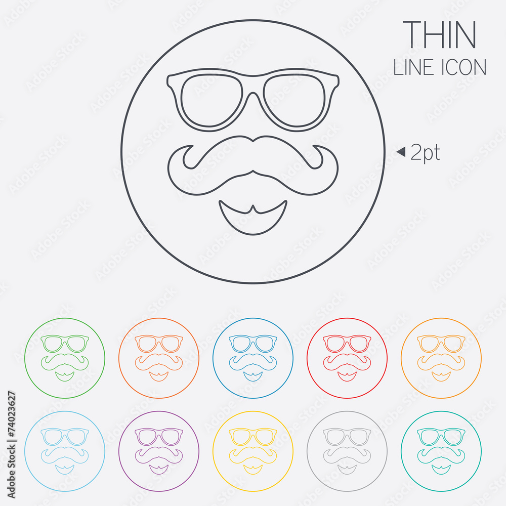 Mustache and Glasses sign icon. Hipster symbol. Mustache and Glasses sign icon. Hipster symbol.