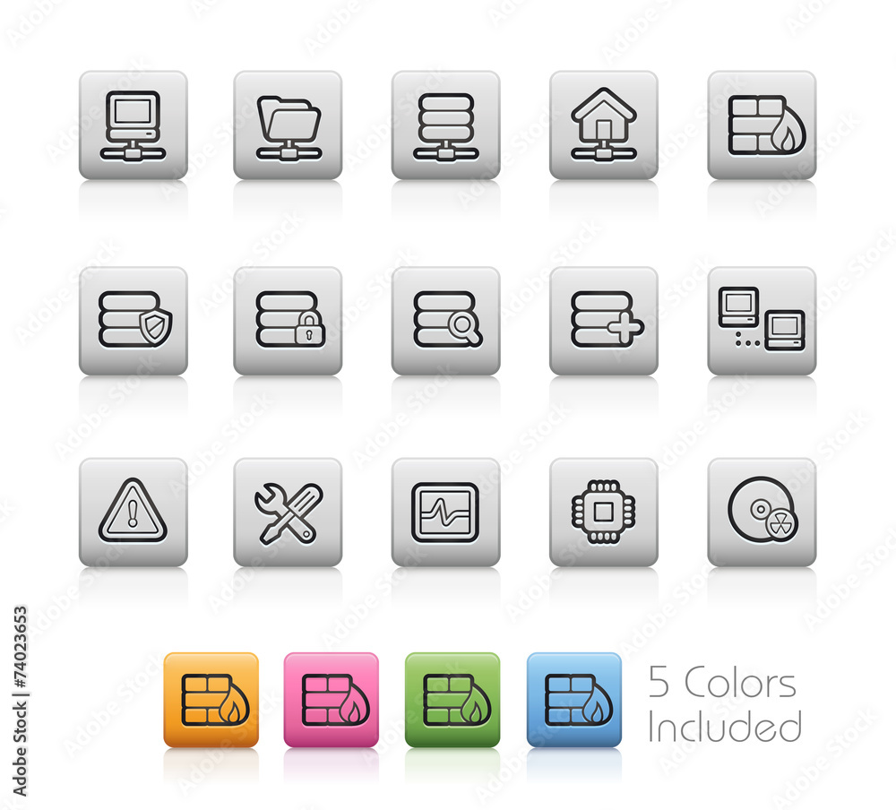 Server Icons -- Outline Buttons