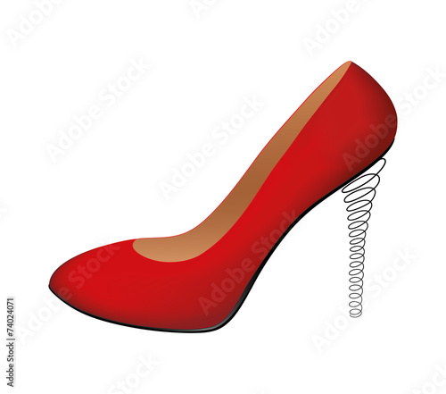chaussure rouge talon ressort