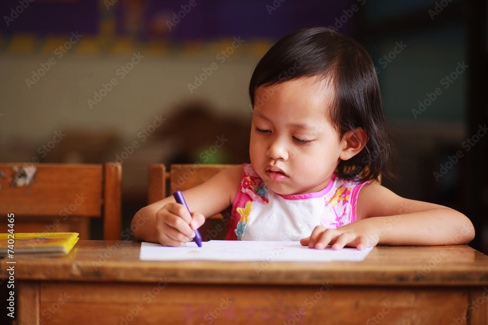 Child writing