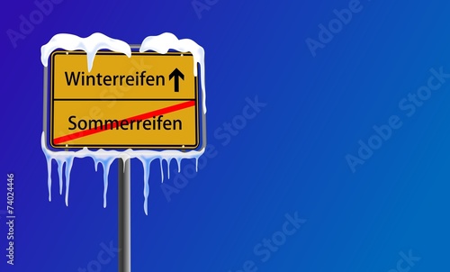 Ortschilder Schnee