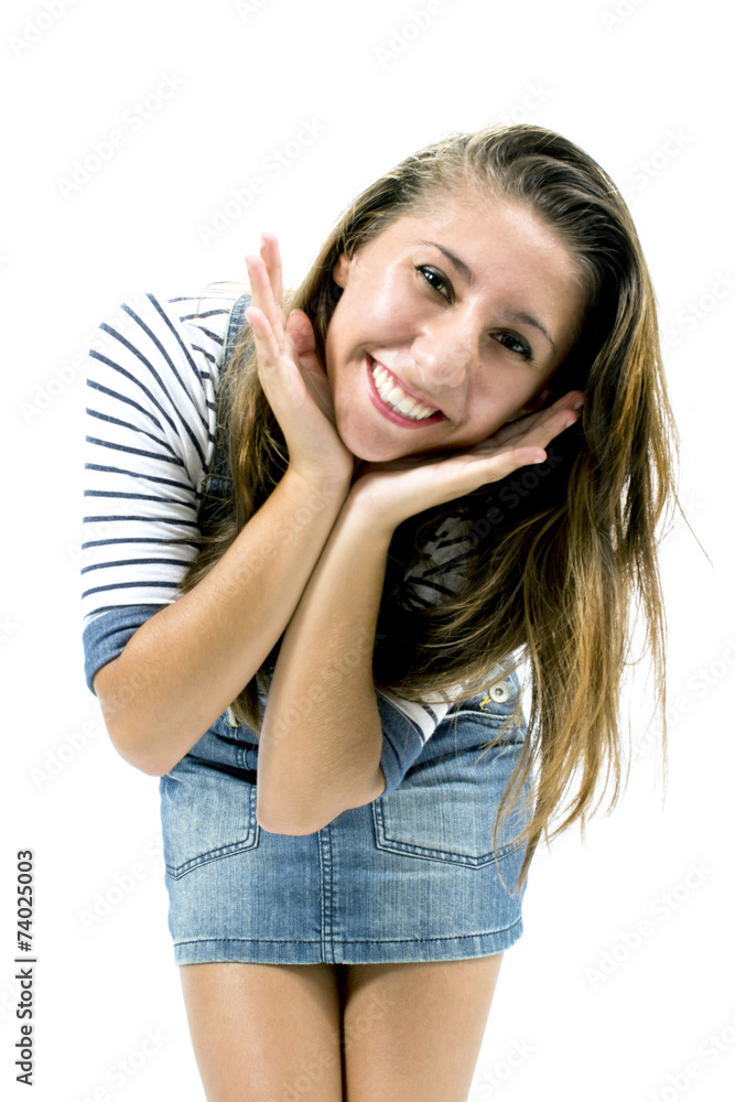 Beautiful girl with sportswear posing expression Beautiful girl with sportswear posing expression