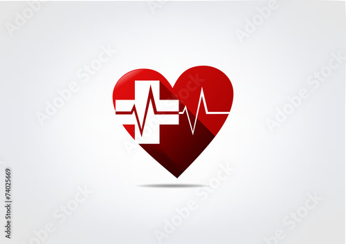 Blood Donors Logo Care busines Icon Heart Symbol Medic