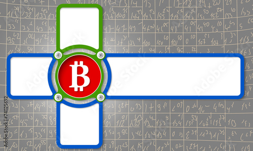 four frame for any text with bit coin symbol