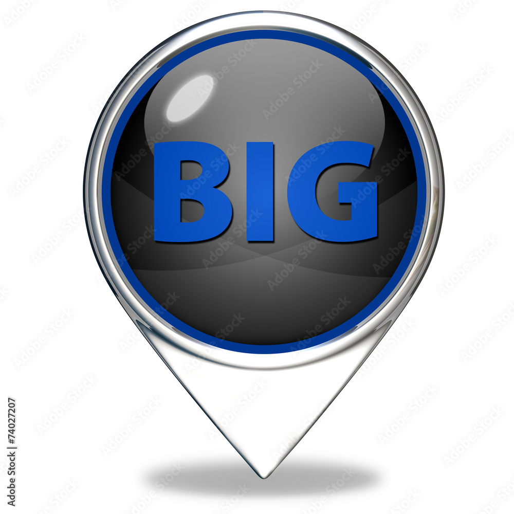 Big pointer icon on white background Big pointer icon on white background