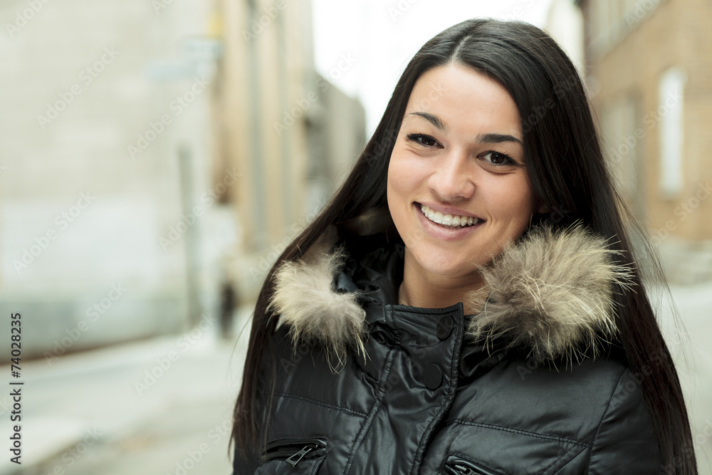 winter outside woman