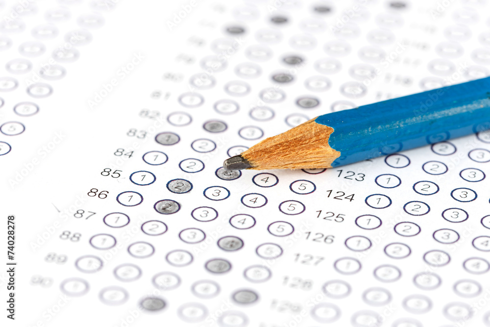 Answer sheet with pencil Answer sheet with pencil