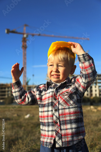 toddler construction worker