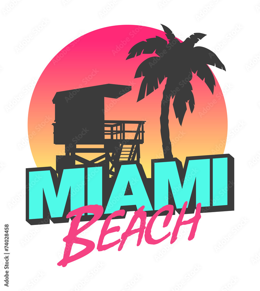 Naklejka premium plaża Miami