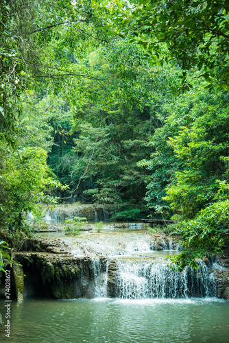 water fall , erawan kanchanaburi thailand