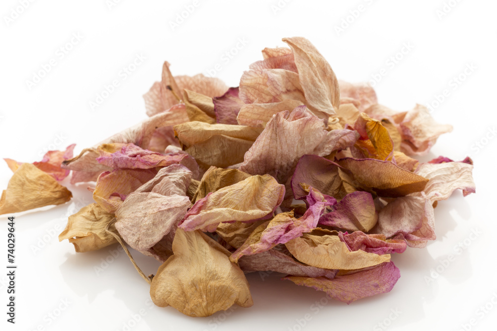 Dry rose petals. Dry rose petals.