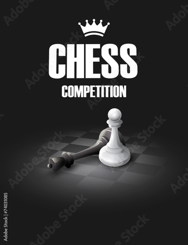 Winning Chess concept. Vector background