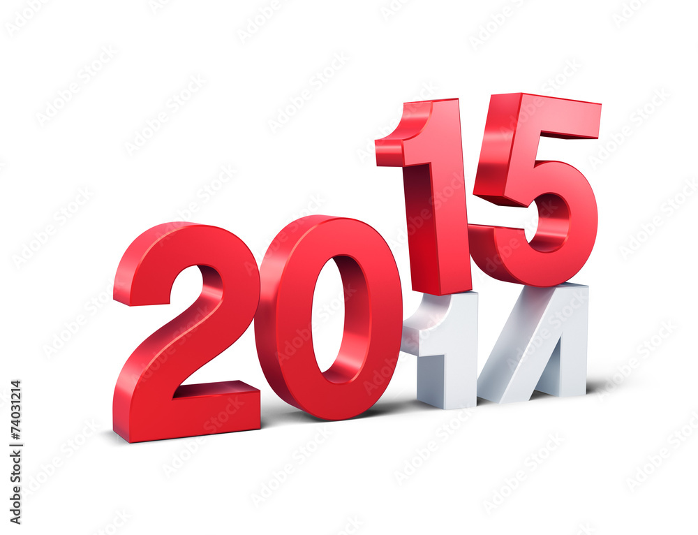 2015 new year sign - obrazy, fototapety, plakaty 