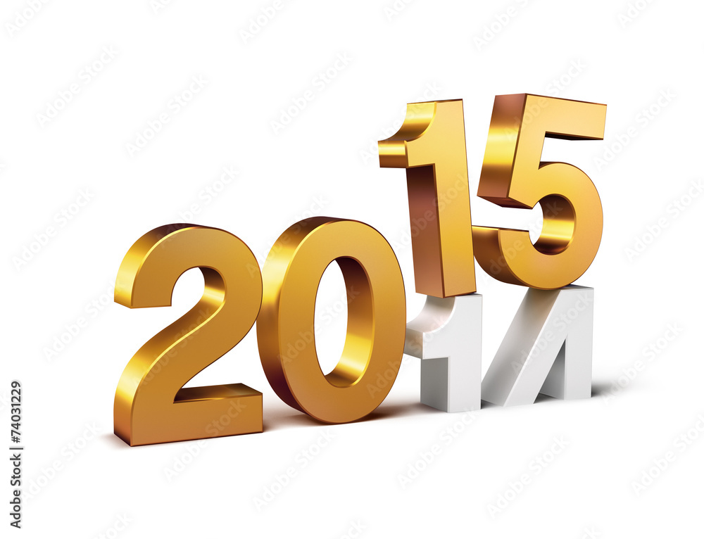 2015 new year sign - obrazy, fototapety, plakaty 