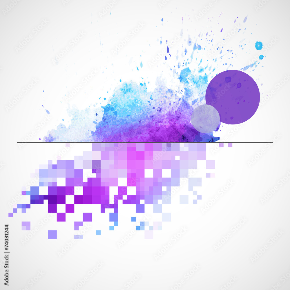 Fototapeta premium Modern vector background with watercolor blot