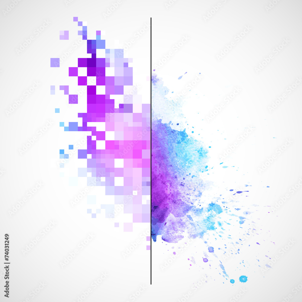 Naklejka premium Modern vector background with watercolor blot