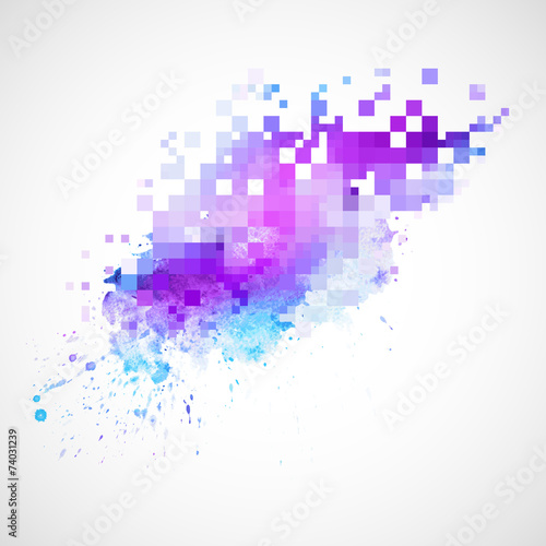 Modern vector background with watercolor blot