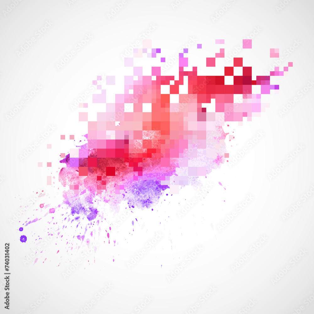 Fototapeta premium Modern vector background with watercolor blot