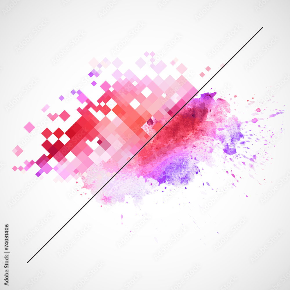 Fototapeta premium Modern vector background with watercolor blot