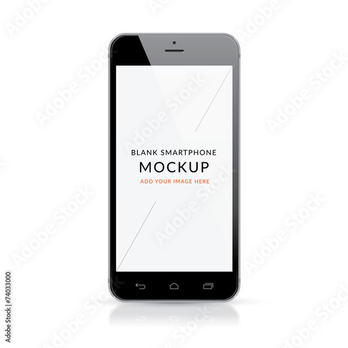 Black modern smartphone mockup vector illustration