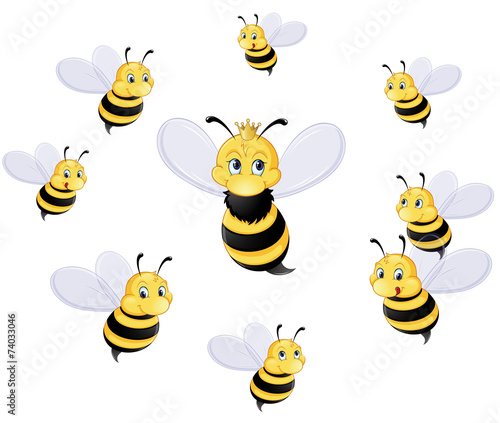 lustiger Bienenschwarm