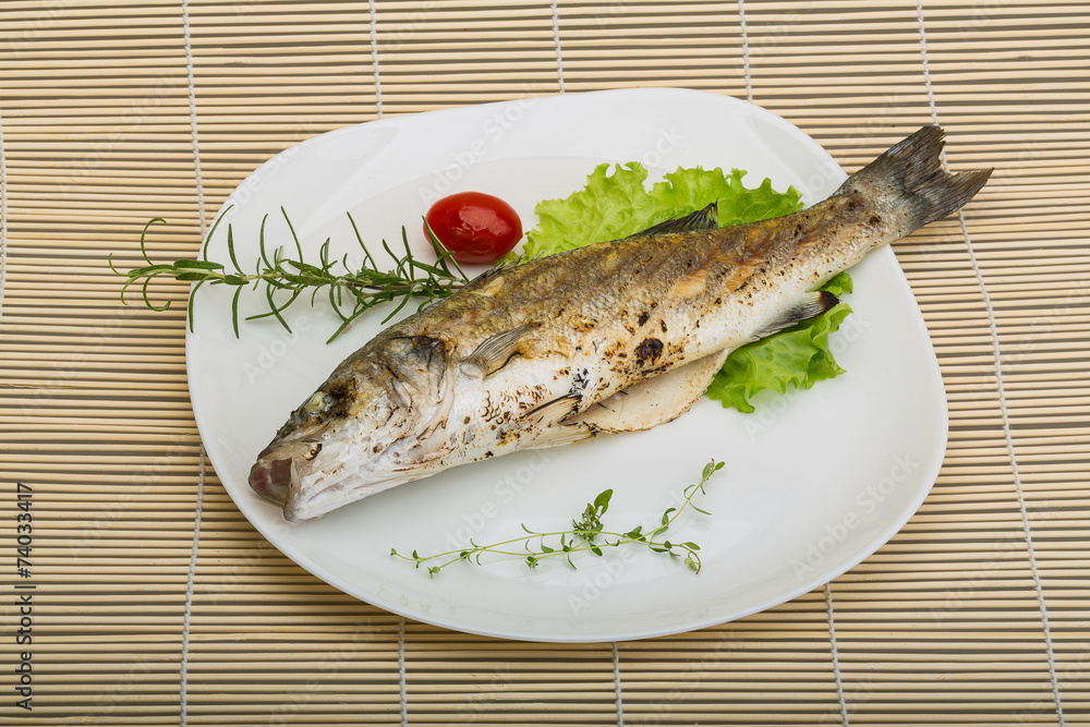 Grilled seabass