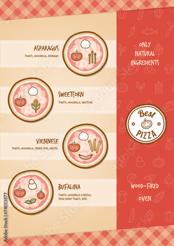 Pizza menu