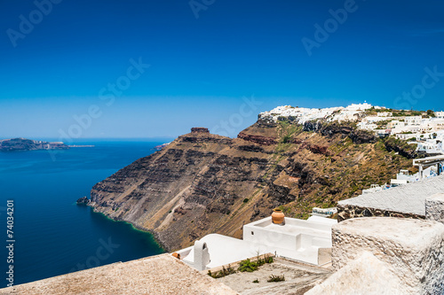 White architecture on Santorini island  Greece