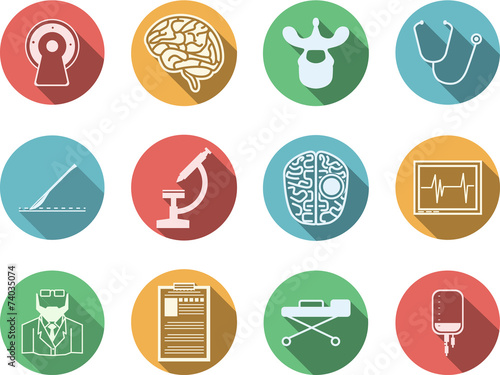 Colored icons for neurosurgery
