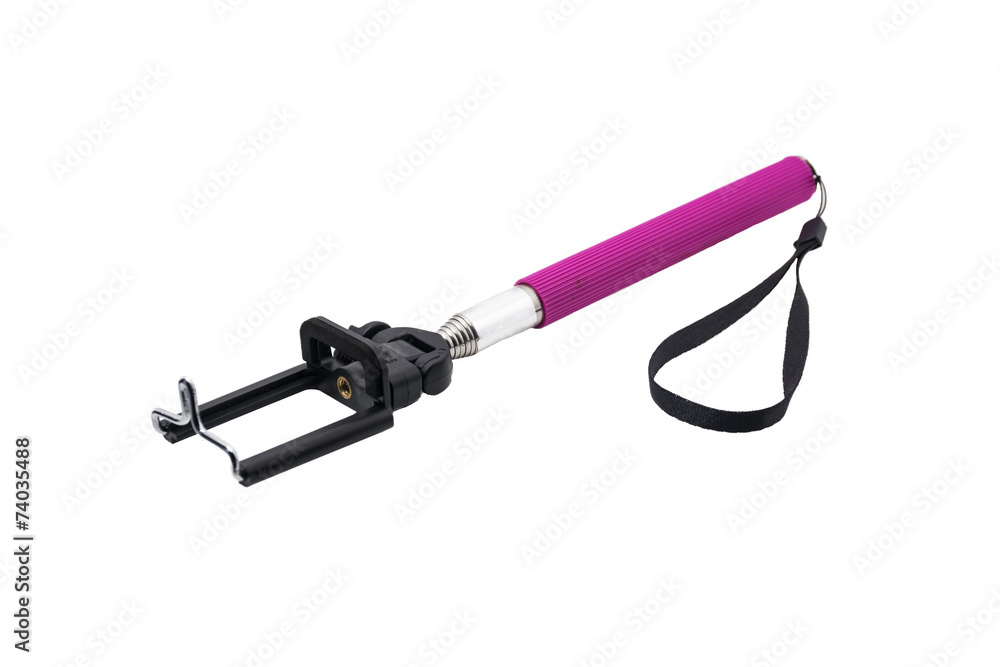 Isolated Handphone Monopod Isolated Handphone Monopod