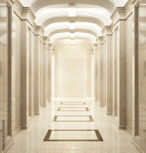 Fotografia, Obraz Entrance hall in classic style