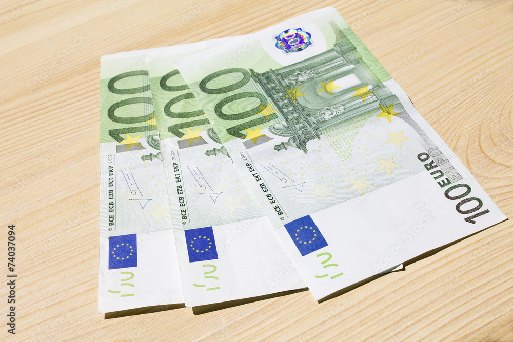 Euro banknotes